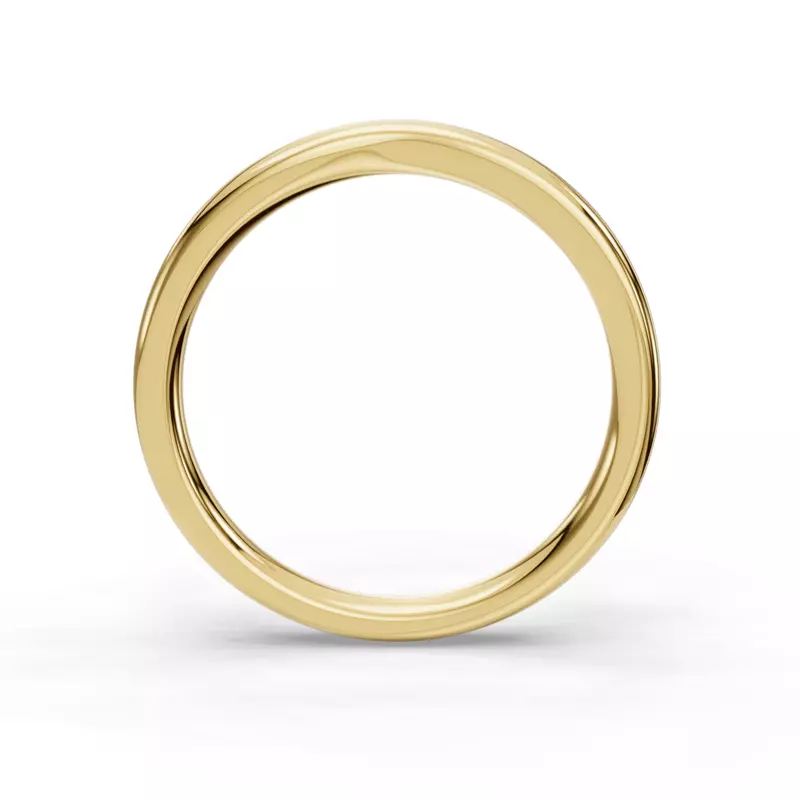 18K Yellow Gold Leah Contoured Band (2.2mm)