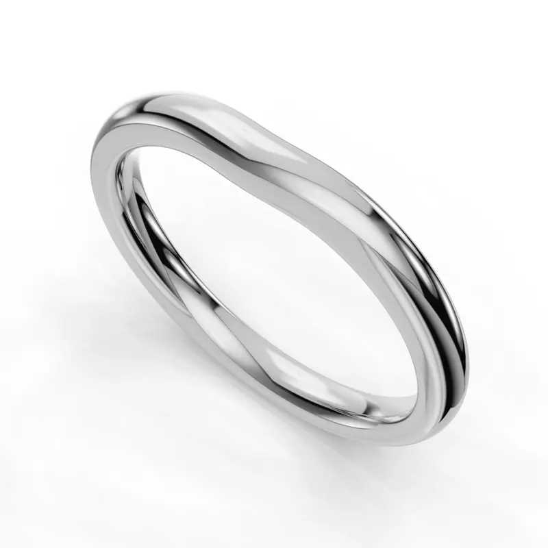 Platinum Leah Contoured Band (2.2mm)
