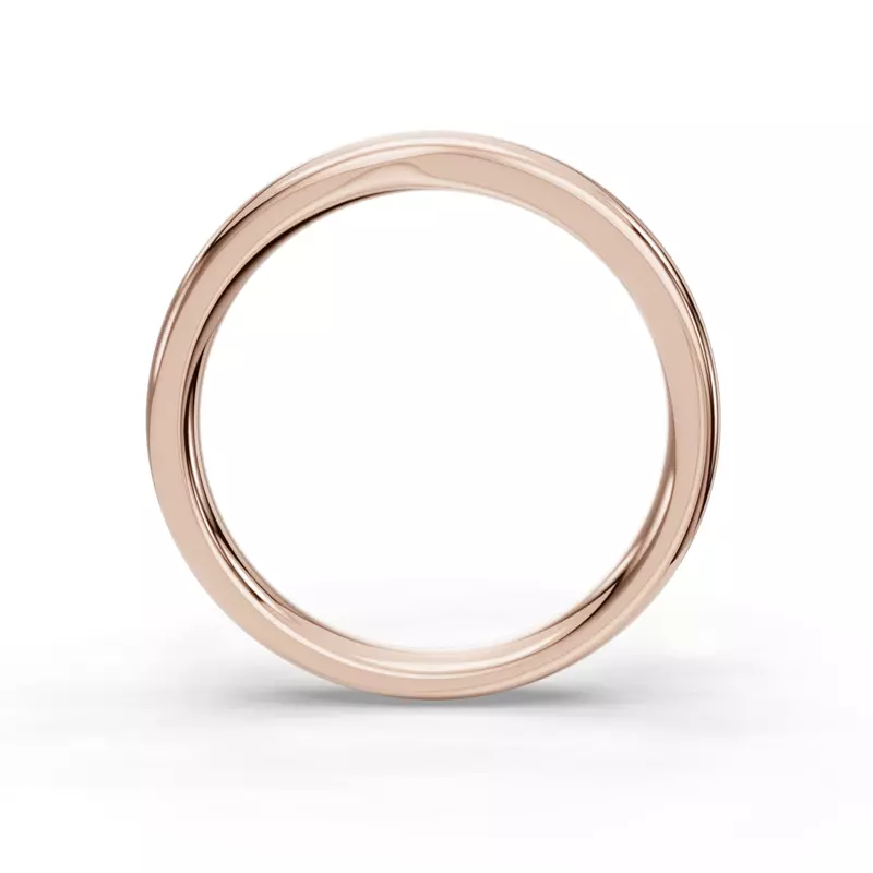 14K Rose Gold Leah Contoured Band (2.7mm)