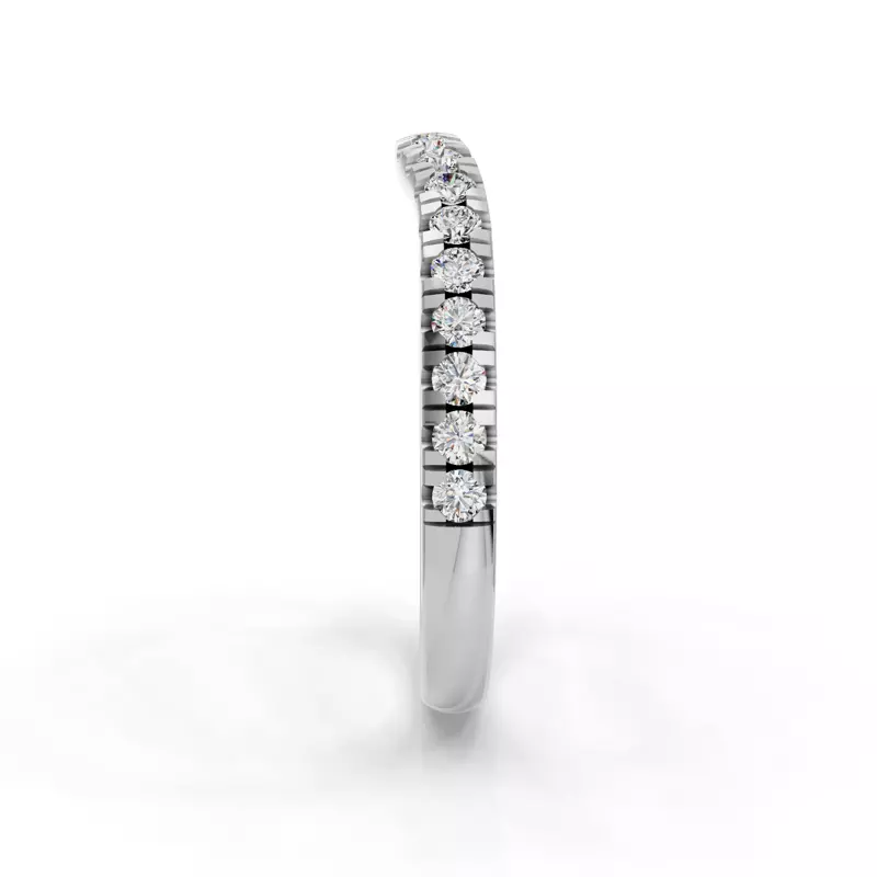 14K White Gold Ilana Pavé Contoured Band (2.2mm)