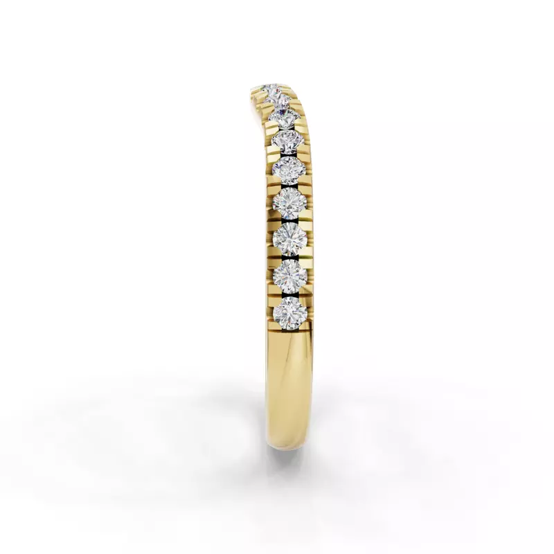 14K Yellow Gold Ilana Pavé Contoured Band (2.2mm)