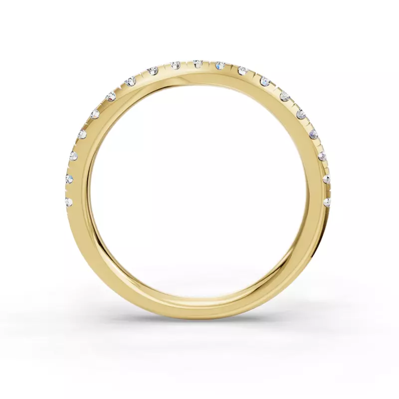 14K Yellow Gold Ilana Pavé Contoured Band (2.2mm)