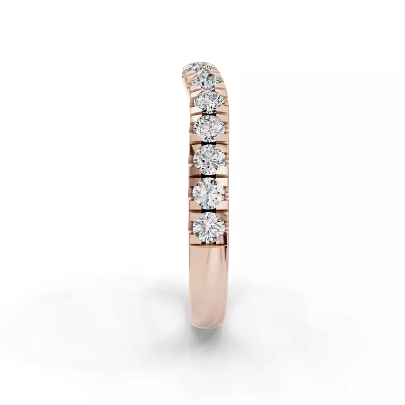 14K Rose Gold Ilana Pavé Contoured Band (2.7mm)