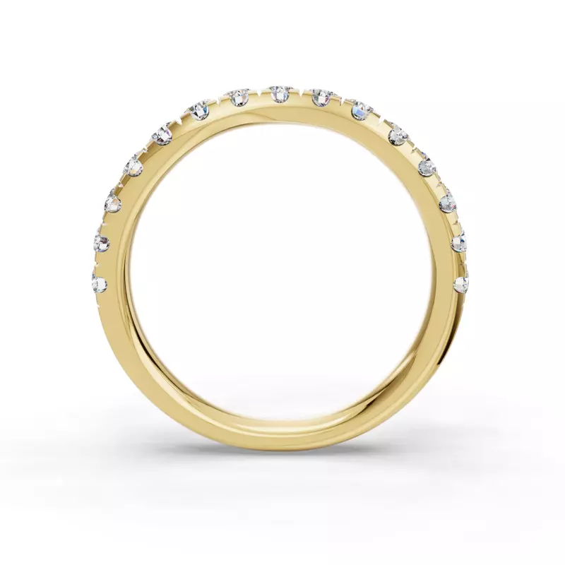 14K Yellow Gold Ilana Pavé Contoured Band (2.7mm)