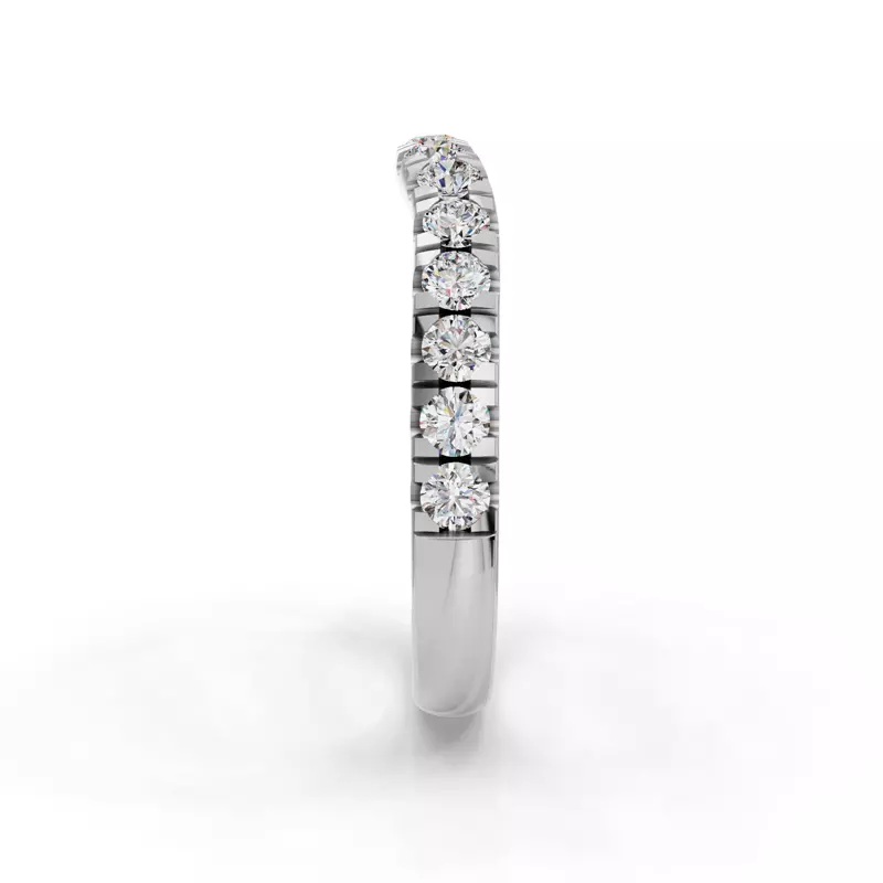 18K White Gold Ilana Pavé Contoured Band (2.7mm)