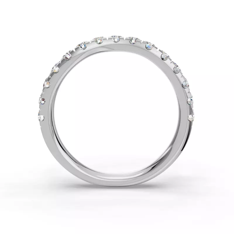 18K White Gold Ilana Pavé Contoured Band (2.7mm)
