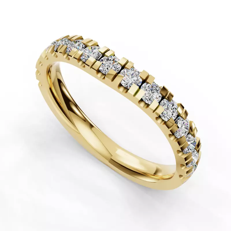 14K Yellow Gold Summer Pavé Diamond Band (⅔ ct. tw.)