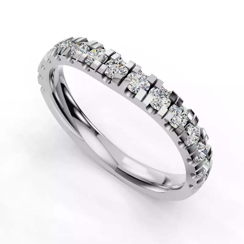 Platinum Summer Pavé Diamond Band (⅔ ct. tw.)