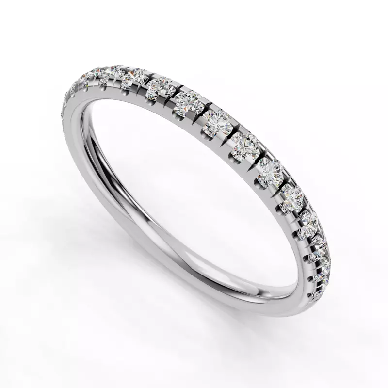 18K White Gold Emery Band (2mm)