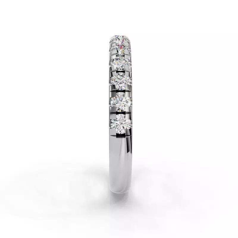 18K White Gold Emery Band (2.5mm)