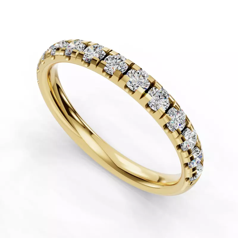 18K Yellow Gold Emery Band (2.5mm)