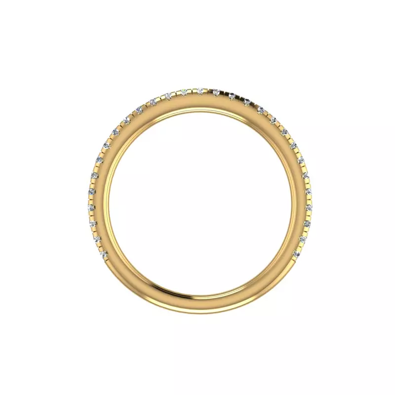18K Yellow Gold Naomi Pave Band