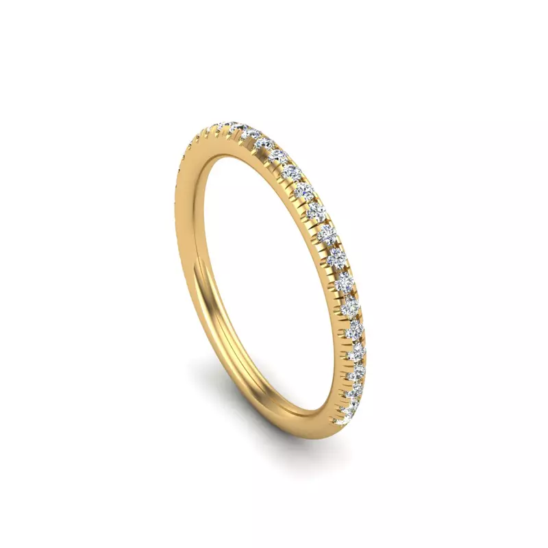 18K Yellow Gold Naomi Pave Band