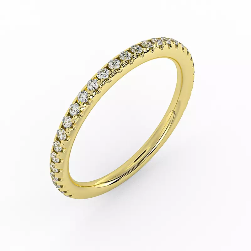 18K Yellow Gold Naomi Pave Band