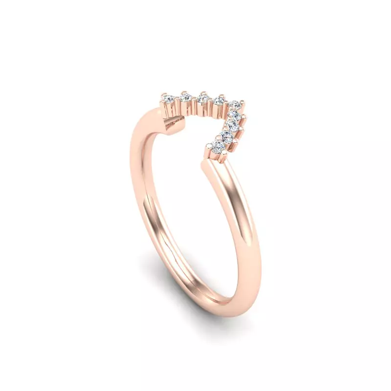 14K Rose Gold Cora Diamond Band