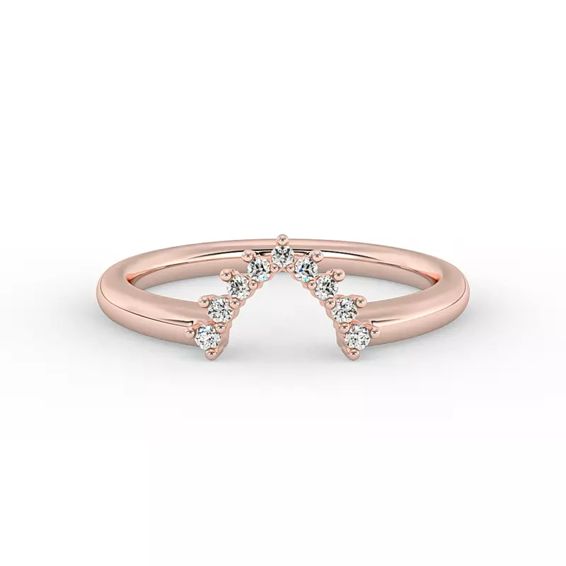 14K Rose Gold Cora Diamond Band
