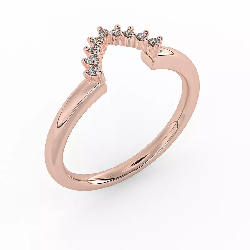 14K Rose Gold Cora Diamond Band