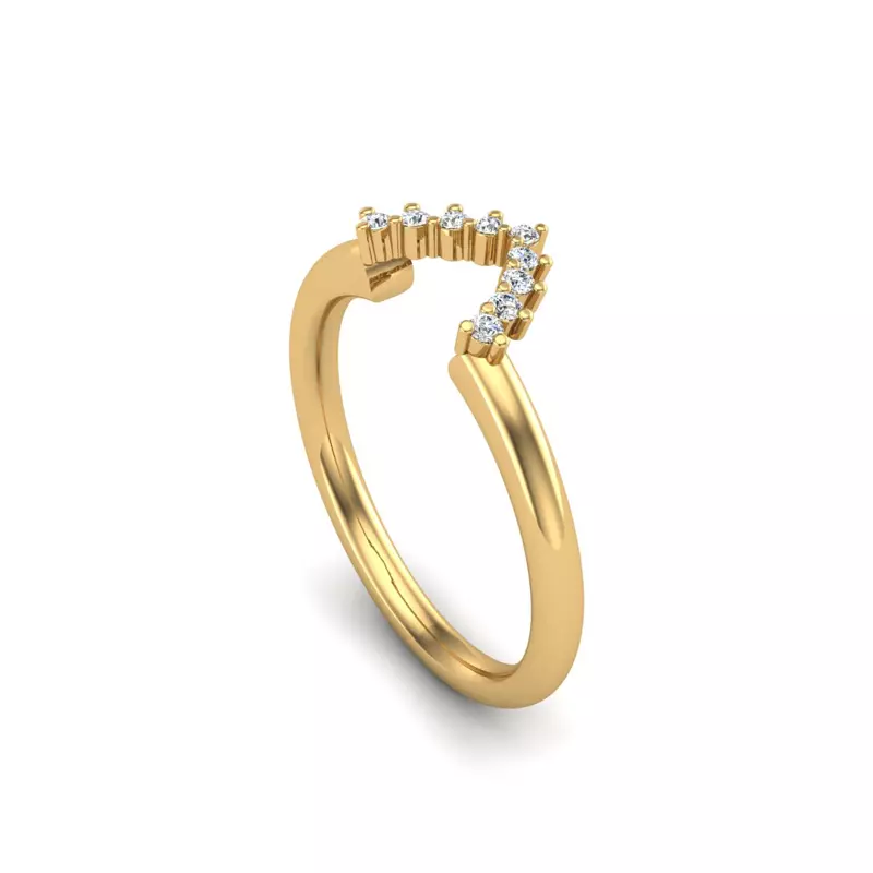 14K Yellow Gold Cora Diamond Band