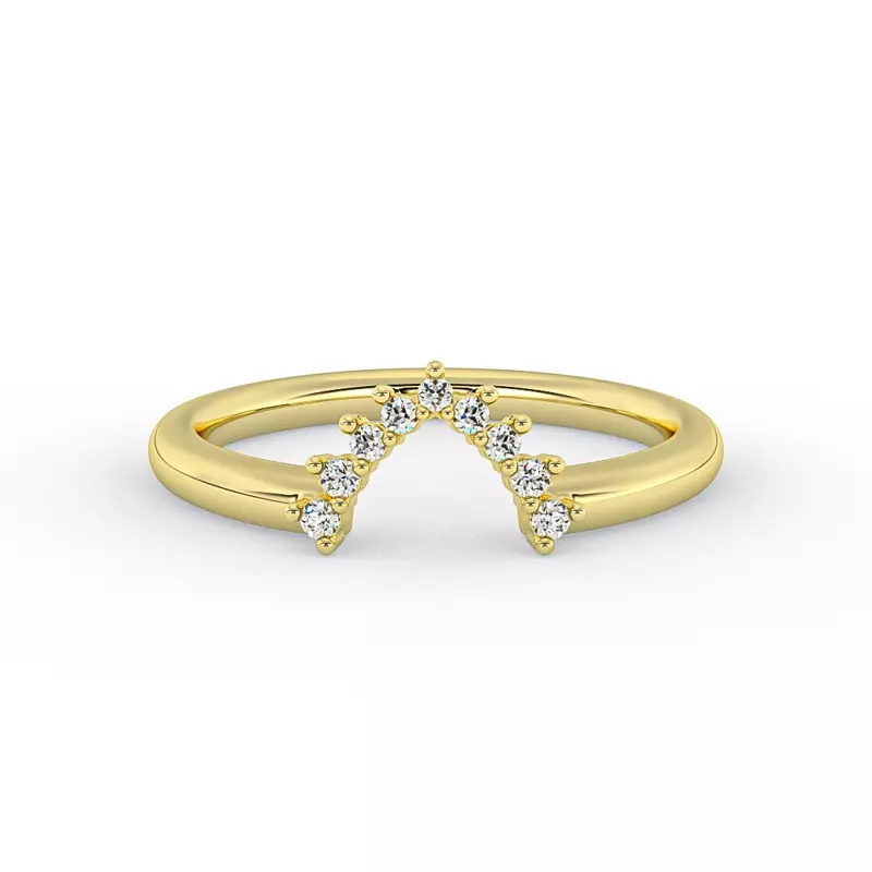 14K Yellow Gold Cora Diamond Band