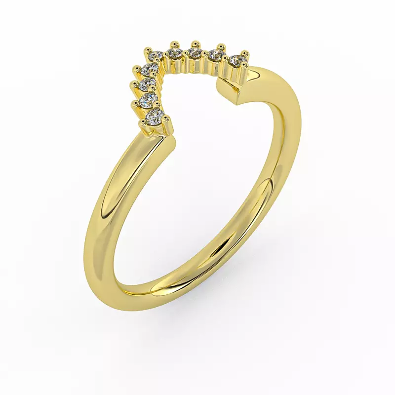 14K Yellow Gold Cora Diamond Band
