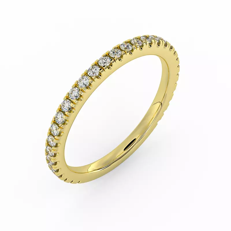 18K Yellow Gold Madelyn Pave Band