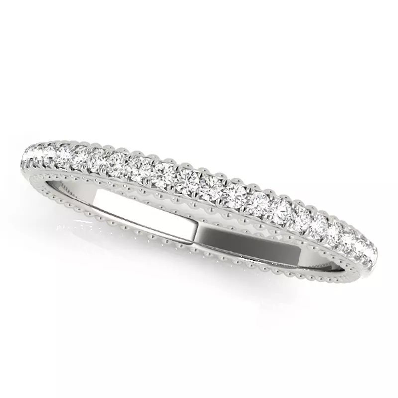 14K White Gold Devi Band