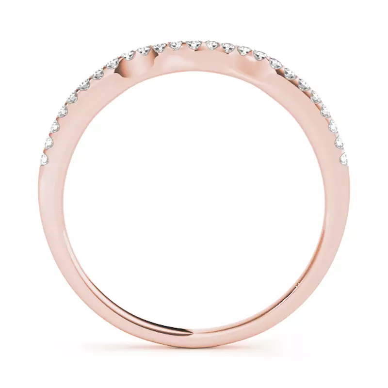 14K Rose Gold Peony Band