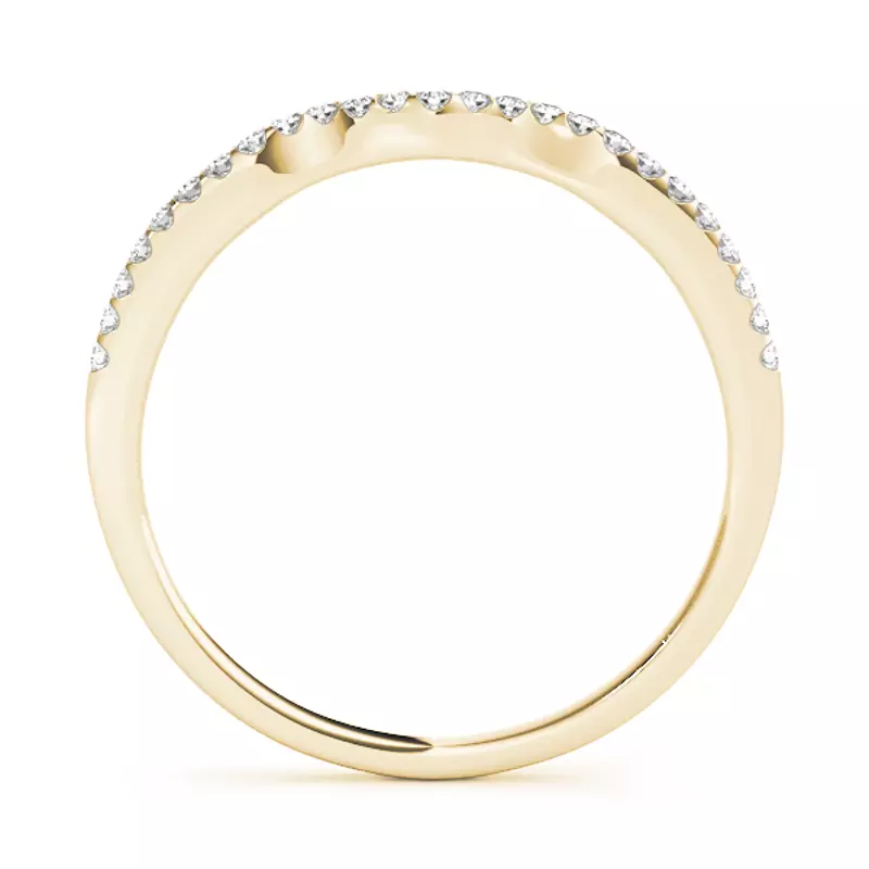 14K Yellow Gold Peony Band