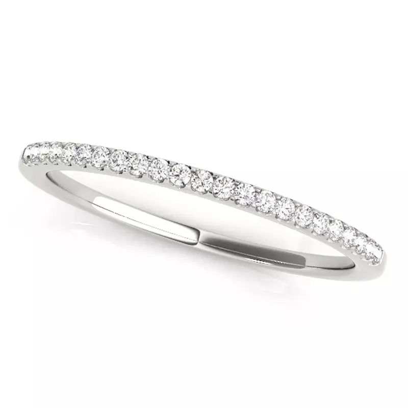 14K White Gold Miley Band
