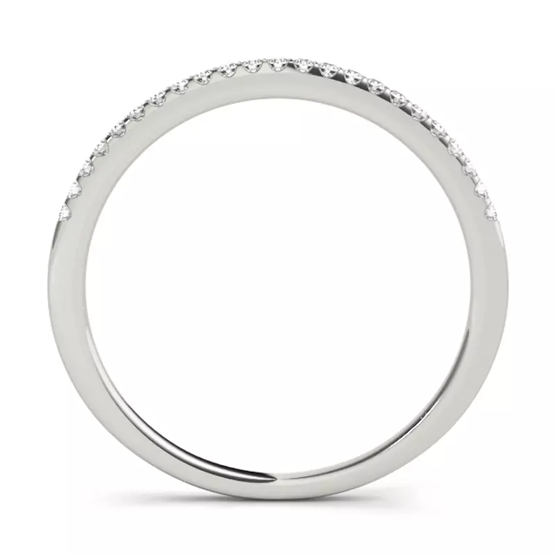 14K White Gold Miley Band