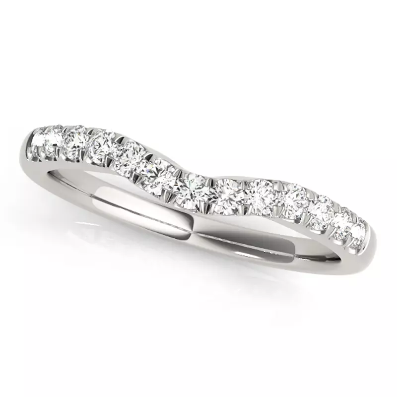 18K White Gold Madison Band