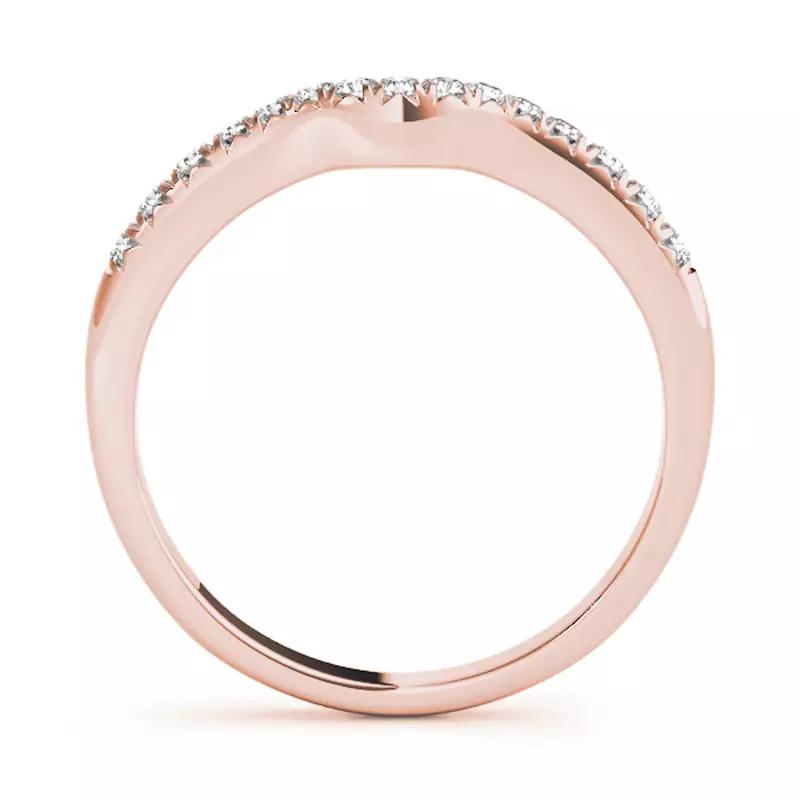 14K Rose Gold Petal Band