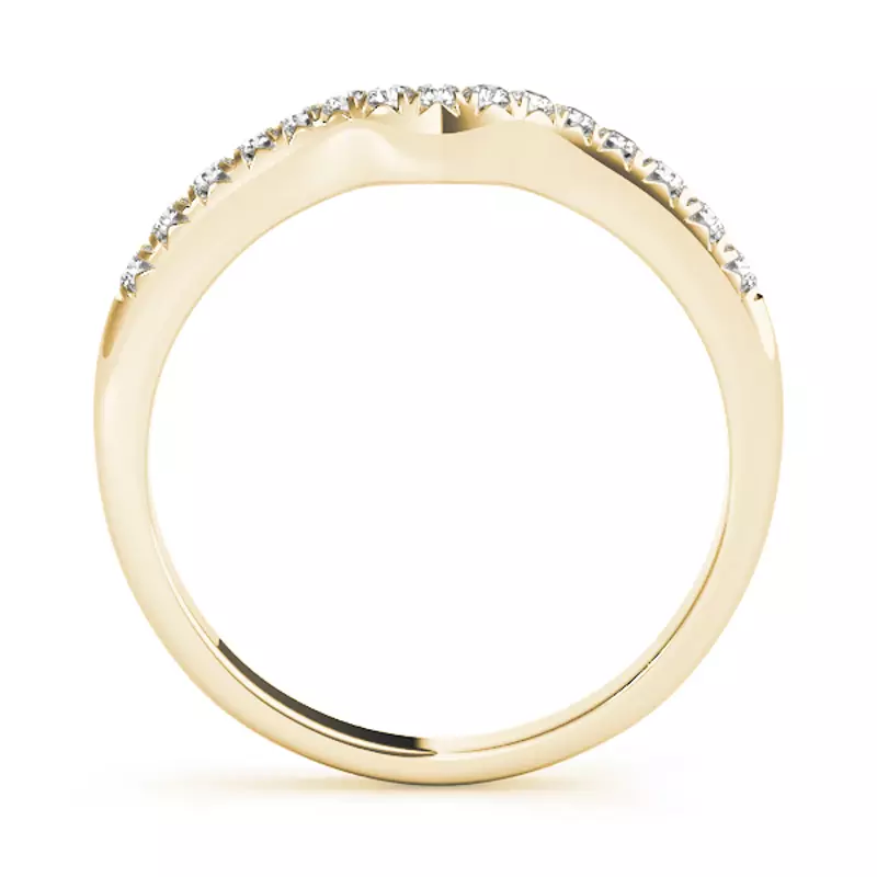 14K Yellow Gold Petal Band