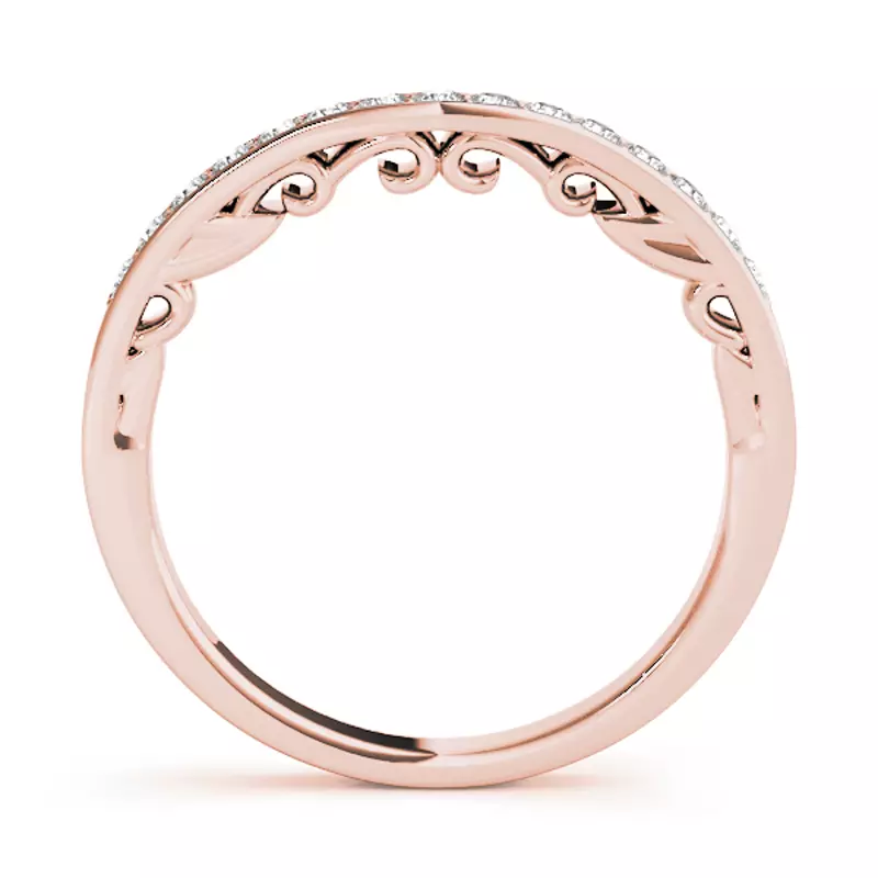 14K Rose Gold Magnolia Band