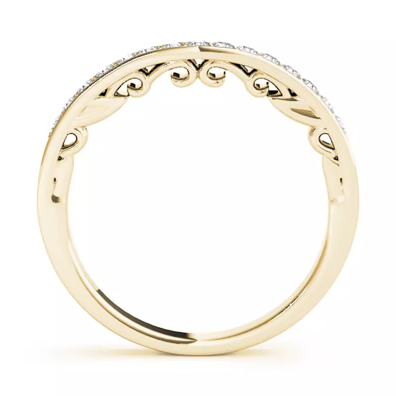 14K Yellow Gold Magnolia Band