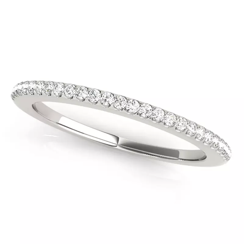 14K White Gold Wren Band