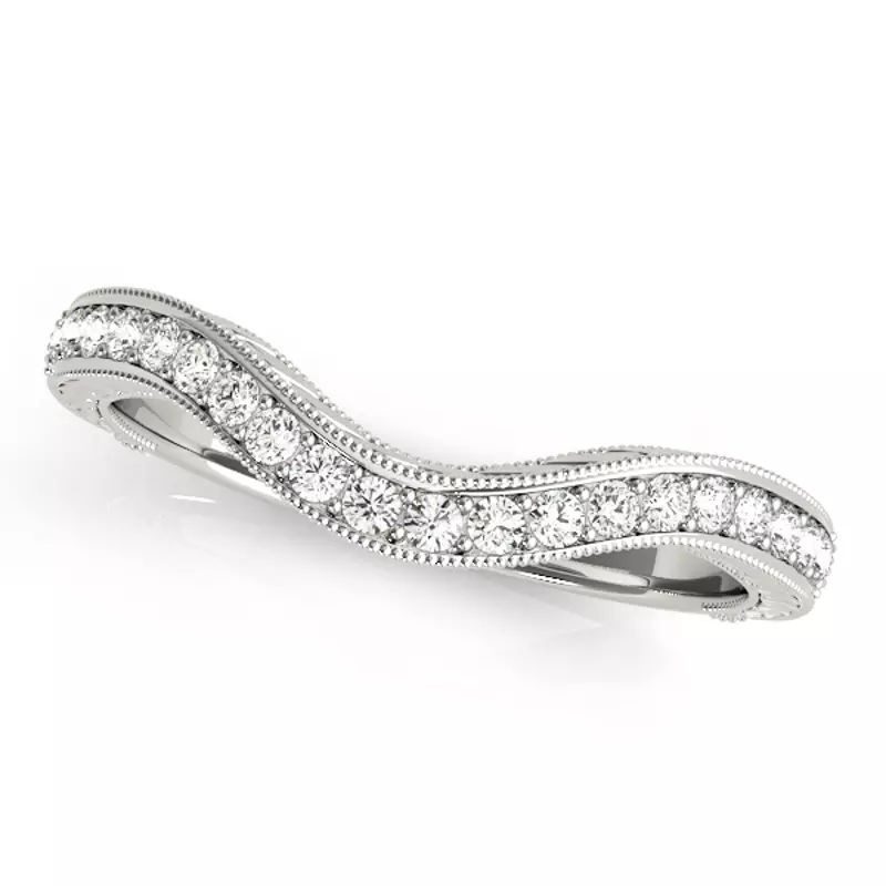 14K White Gold Soul Band