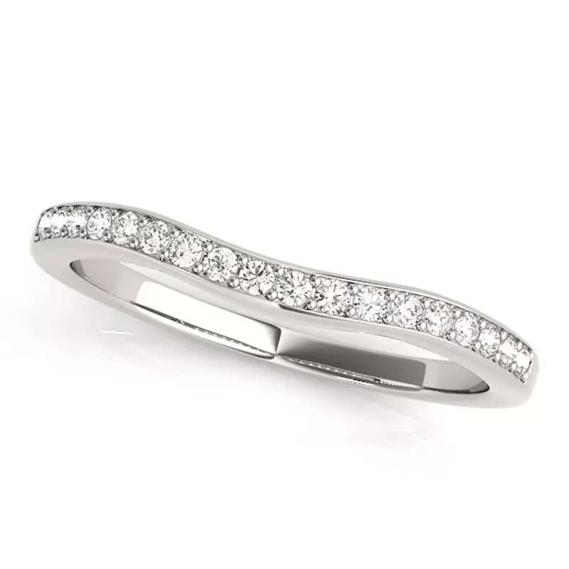 18K White Gold Zenni Band