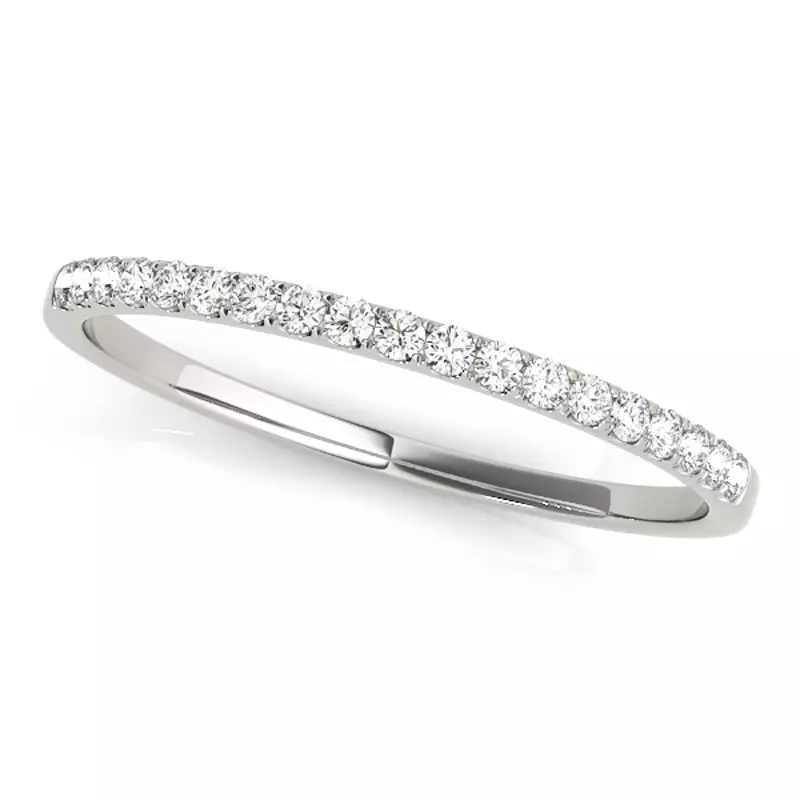 18K White Gold Elizabeth Band