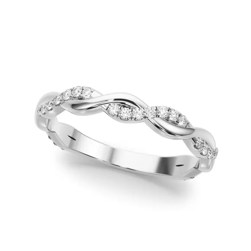 18K White Gold Reine Band