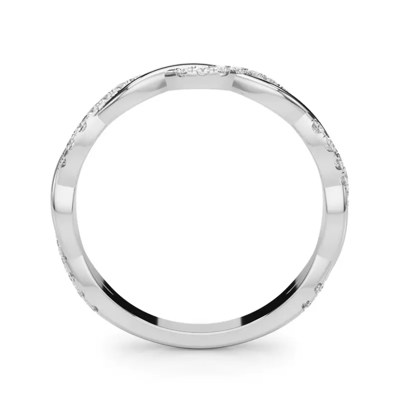 18K White Gold Reine Band