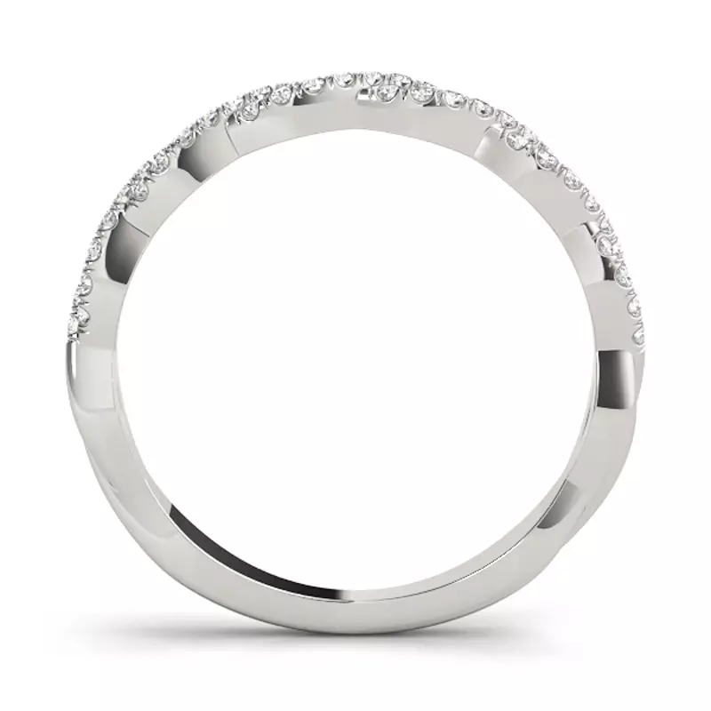 14K White Gold Jericho Band