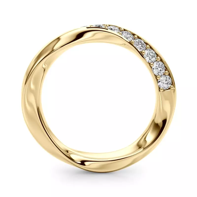 14K Yellow Gold Topaz Band