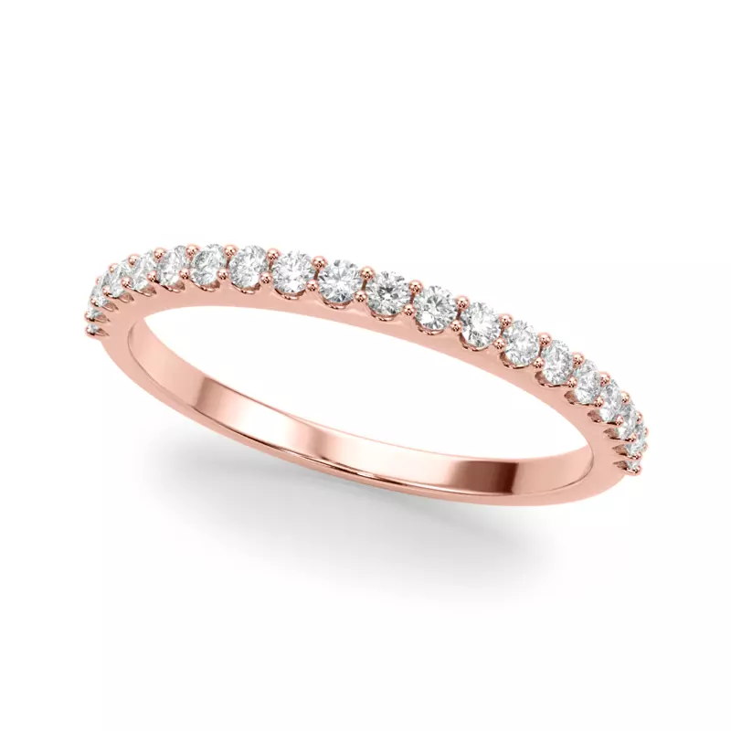 14K Rose Gold Alexis Pavé Diamond Wedding Band