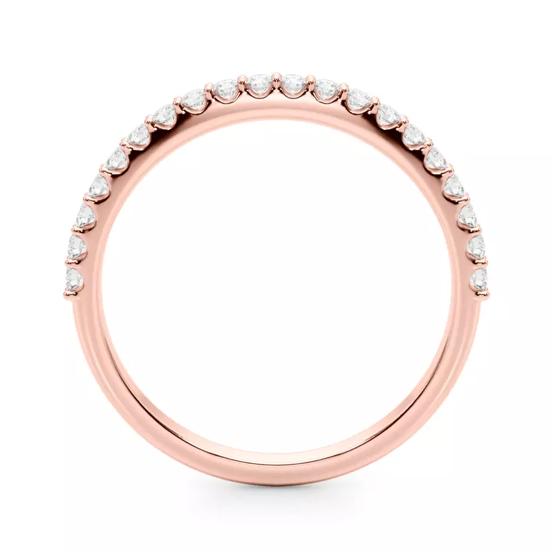 14K Rose Gold Alexis Pavé Diamond Wedding Band