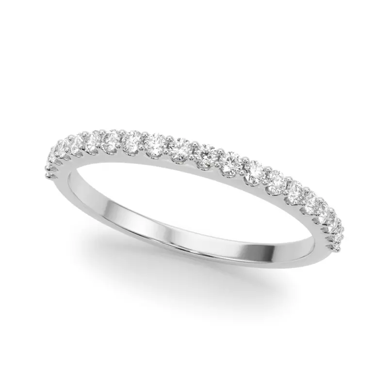 14K White Gold Alexis Pavé Diamond Wedding Band
