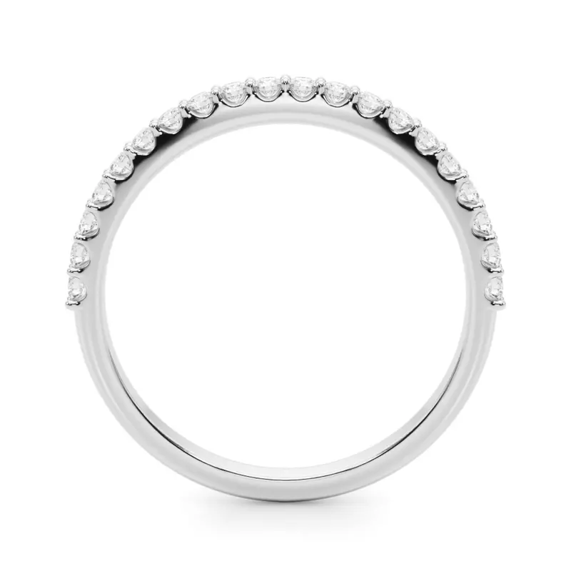 14K White Gold Alexis Pavé Diamond Wedding Band