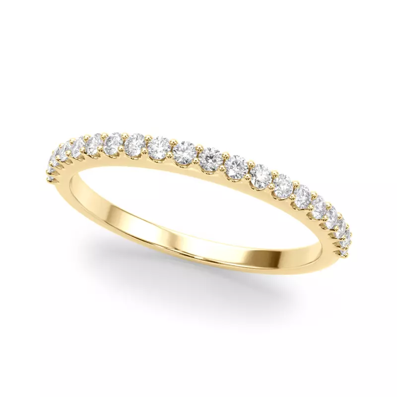 14K Yellow Gold Alexis Pavé Diamond Wedding Band