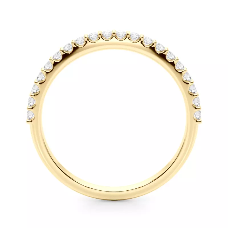 14K Yellow Gold Alexis Pavé Diamond Wedding Band