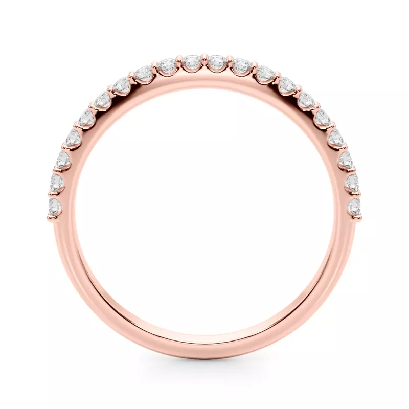 14K Rose Gold Alice Pavé Diamond Wedding Band